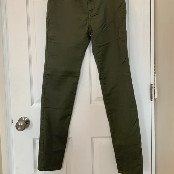 IMAN Olive Green straight leg pants - Picture 2 of 3